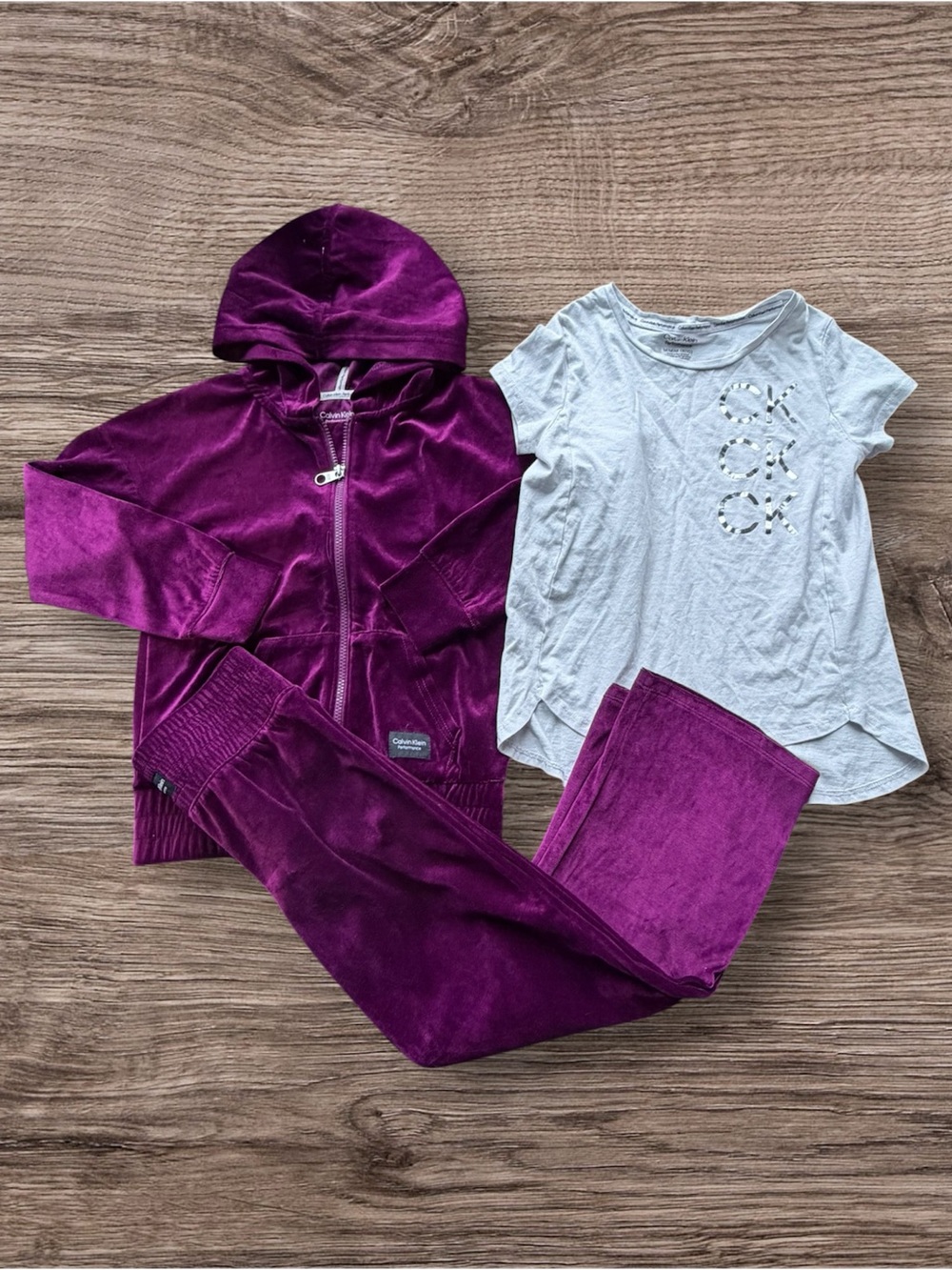 Girls Lot of 3 Calvin Klein Velour Jumsuit Size Small/Medium